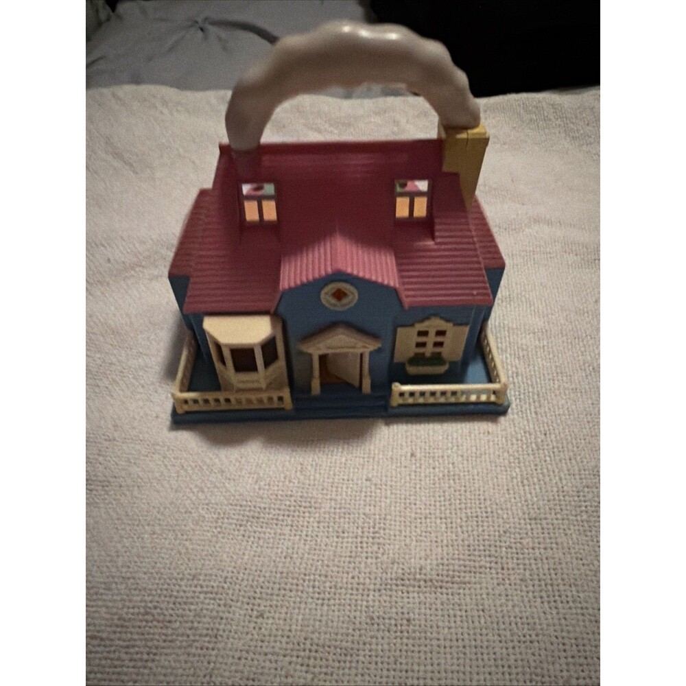 Blue Box Polly Pocket Tiny Dreams Carry Along Mini Doll House Pink Roof